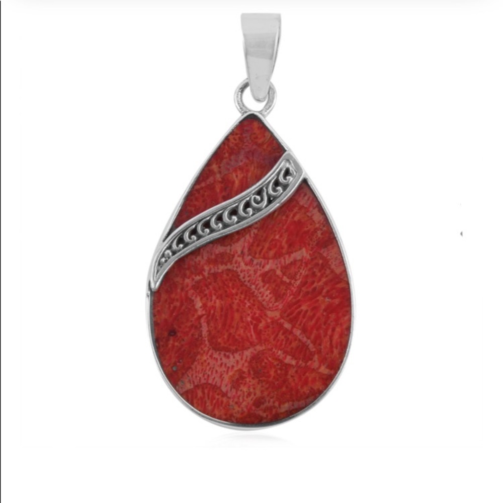 Sponge Coral Pendant in Sterling Silver